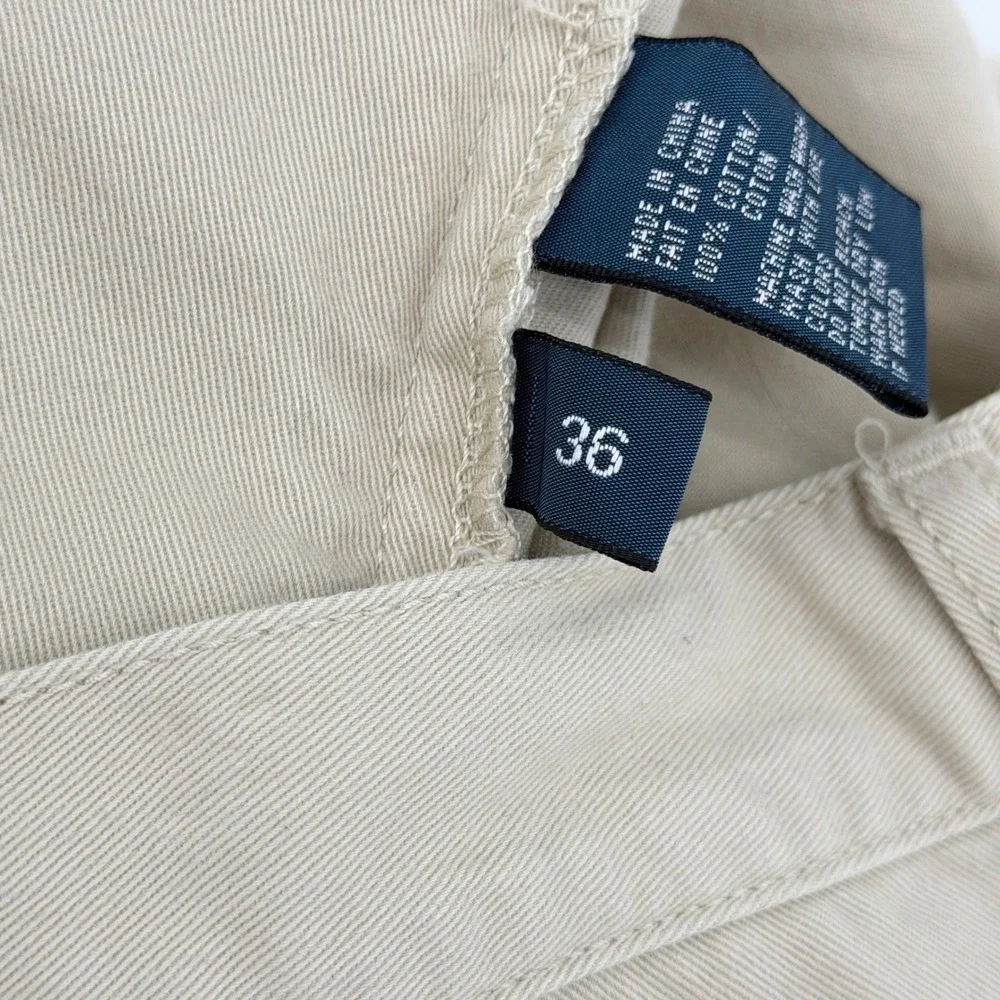 Polo‎ Ralph Lauren Mens 36 Pleated Chino Shorts Beige Classic Fit Cotton Twill
